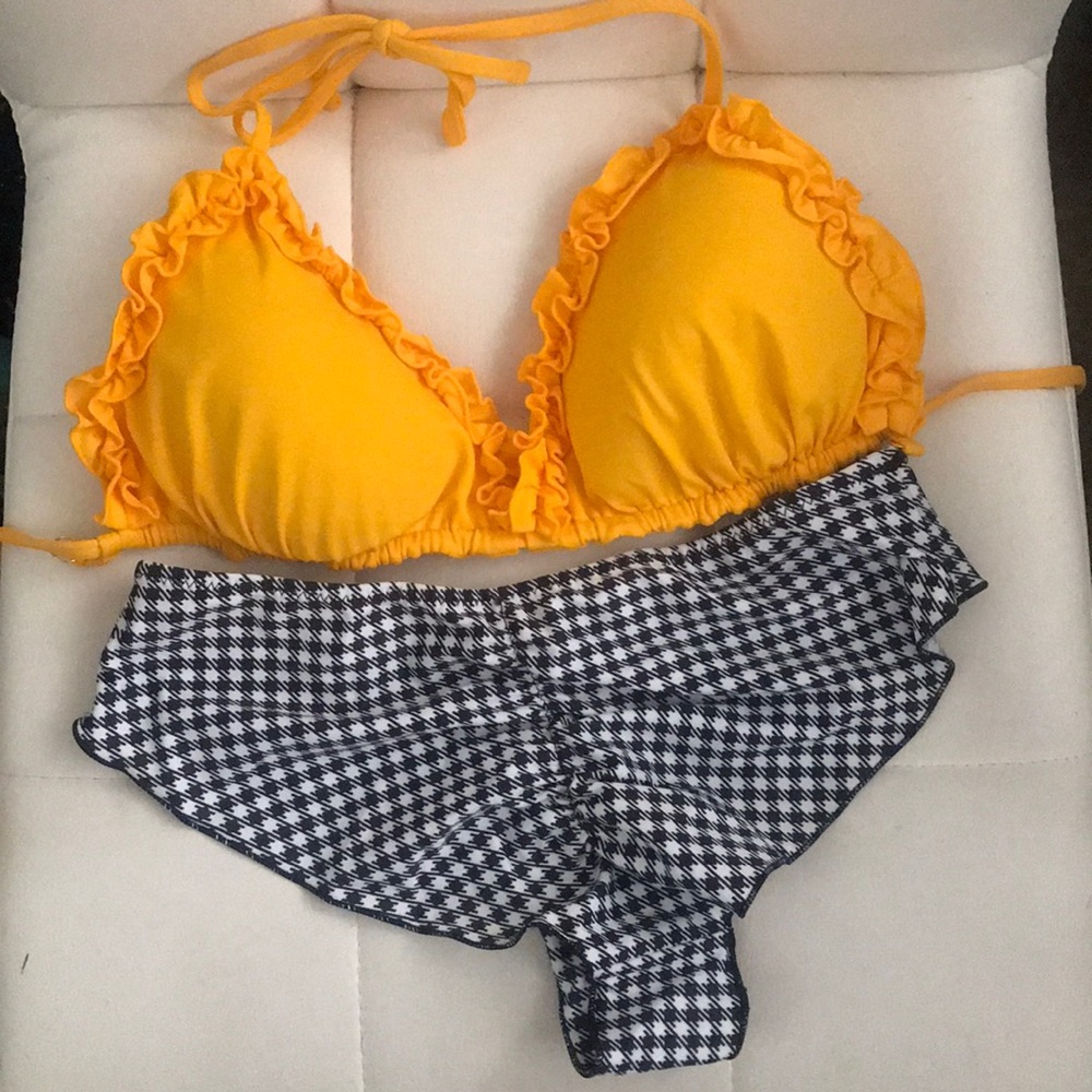 Bundle Gingham Yellow , orange & checker bottom